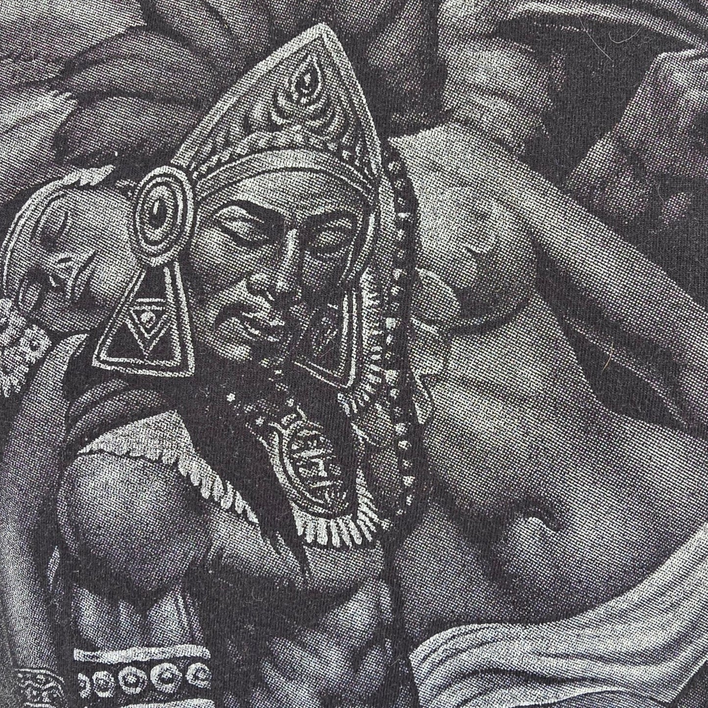 2000s Costa Maya, Mahahual Mexico Aztec Warrior AOP All Over Print T-Shirt (M)