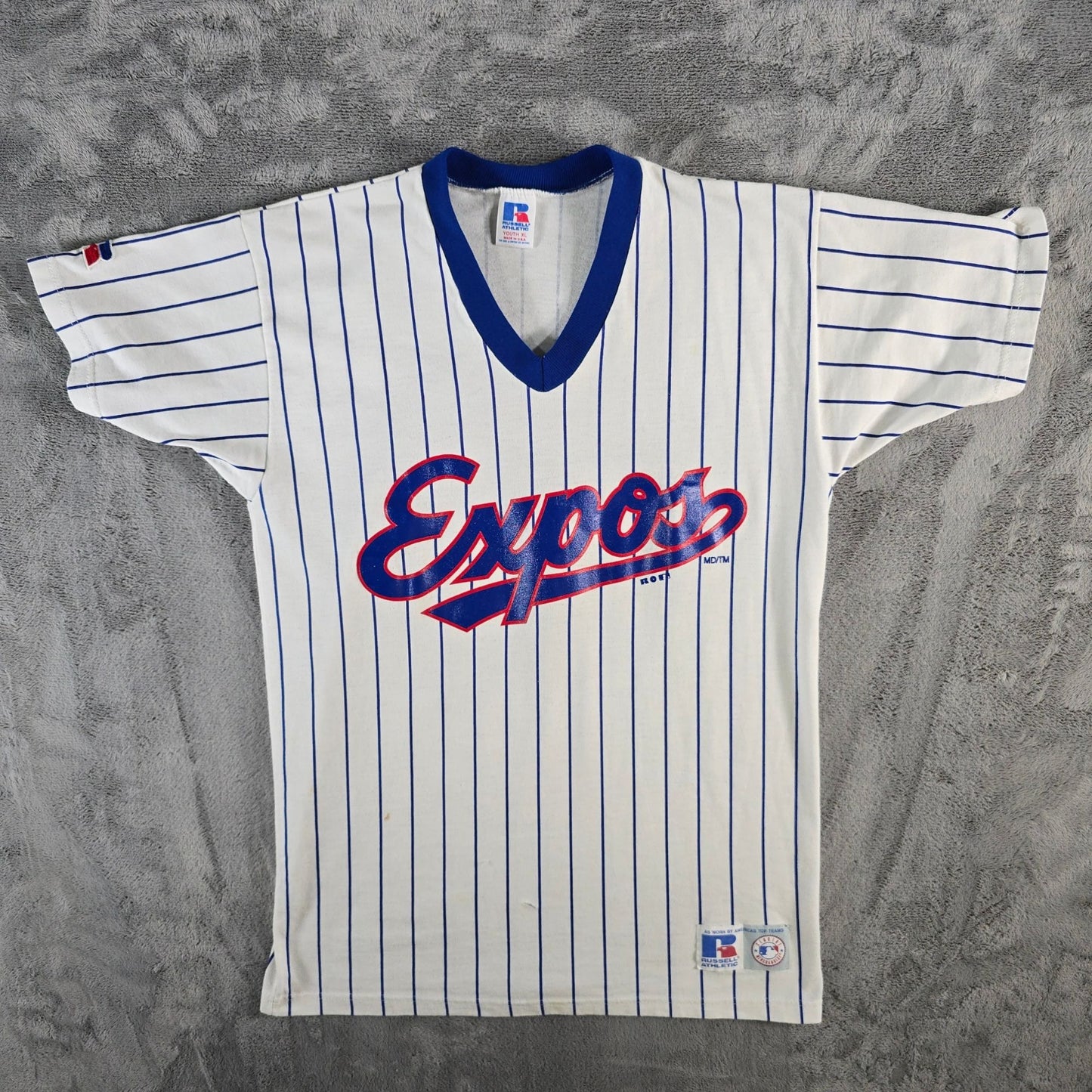 Vintage 1990s Russell Athletic Montreal Expos MLB Baseball Jersey (Youth XL)