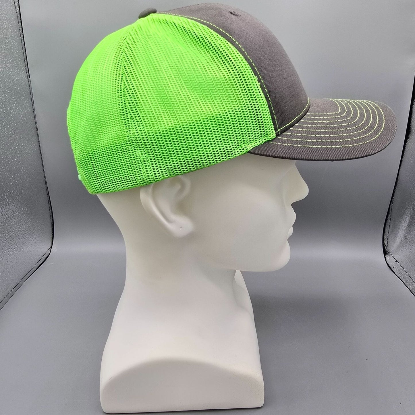 Payless Building Supply Gray & Neon Green Mesh Richardson #112 Trucker Hat *Fair