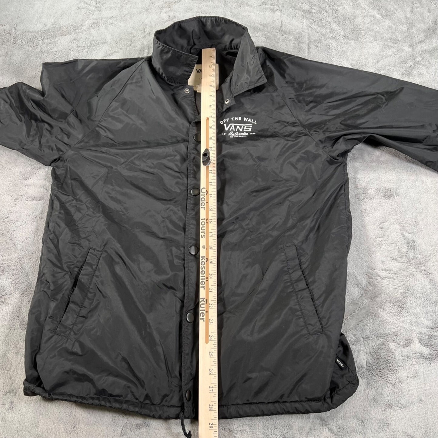 Vans Off The Wall Black Nylon Shell Lined Torrey Jacket (L)