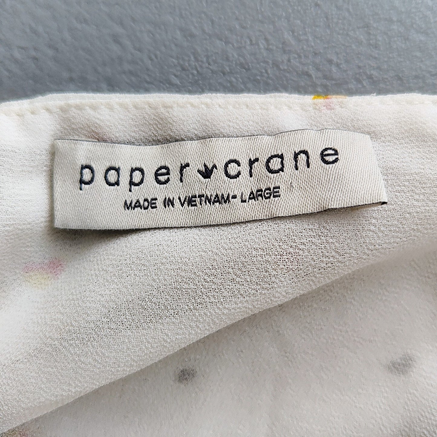 Anthropologie Paper Crane Women's White Heart Spahgetti Strap Top (Size Large)