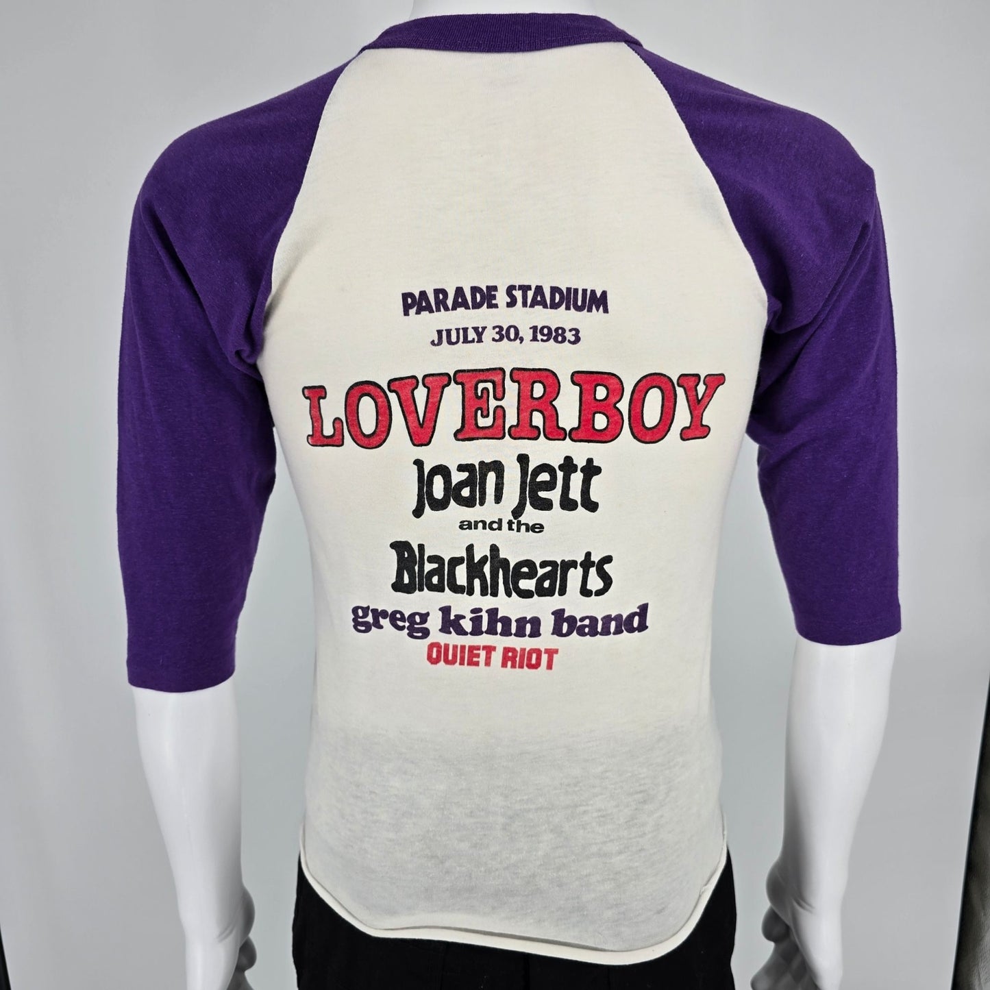 Vintage 1983 Great Northern Picnic St. Paul Rock Festival Raglan T-Shirt (S)