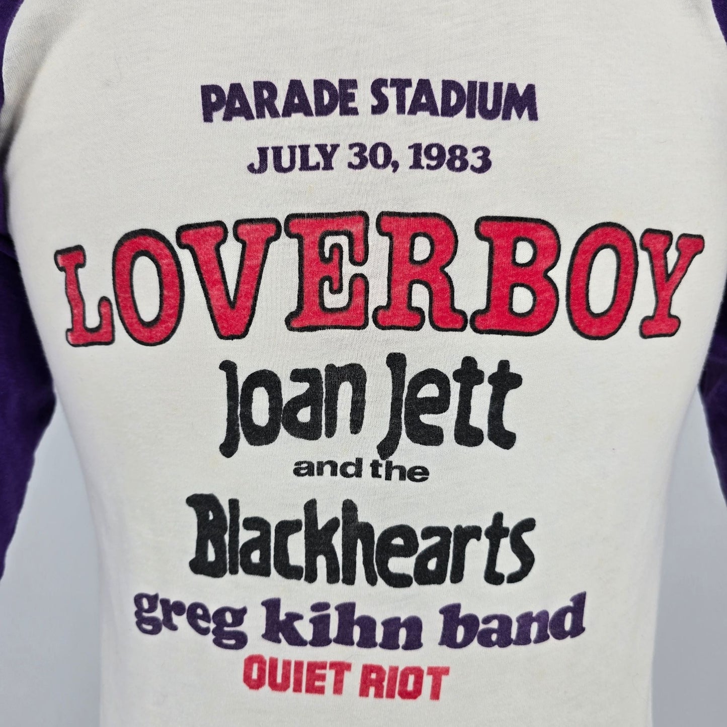 Vintage 1983 Great Northern Picnic St. Paul Rock Festival Raglan T-Shirt (S)