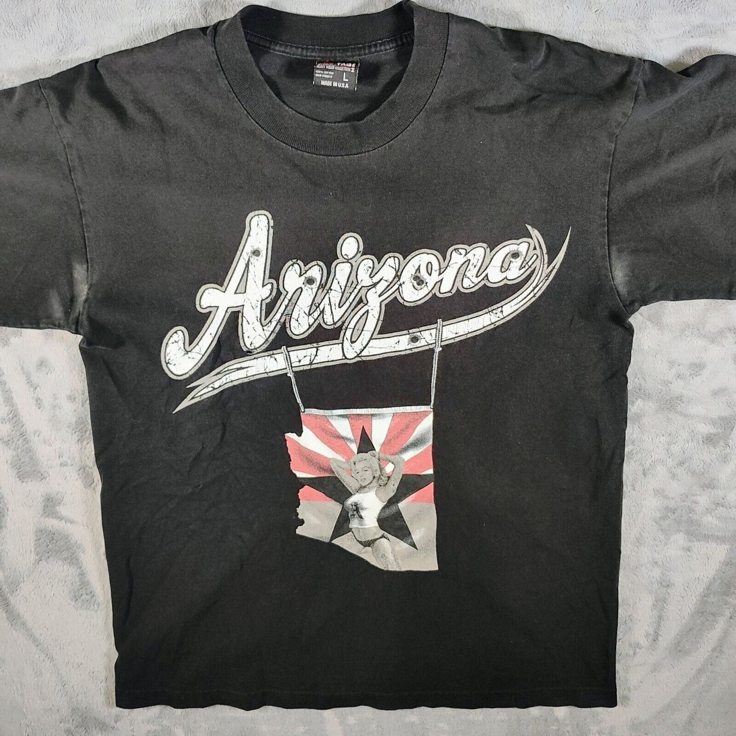 Vintage Y2K Pro-Tag Made in USA  Arizona Marilyn Monroe Graphic T-Shirt (L)