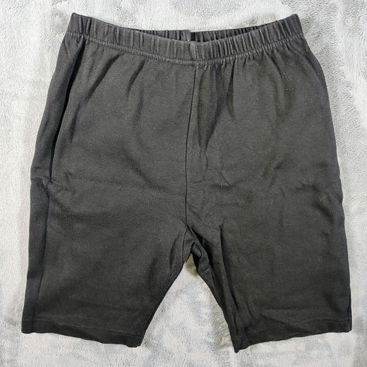 Vintage 1980s Miss Juli Black Womens Spandex Bike/Exercise Shorts (M)