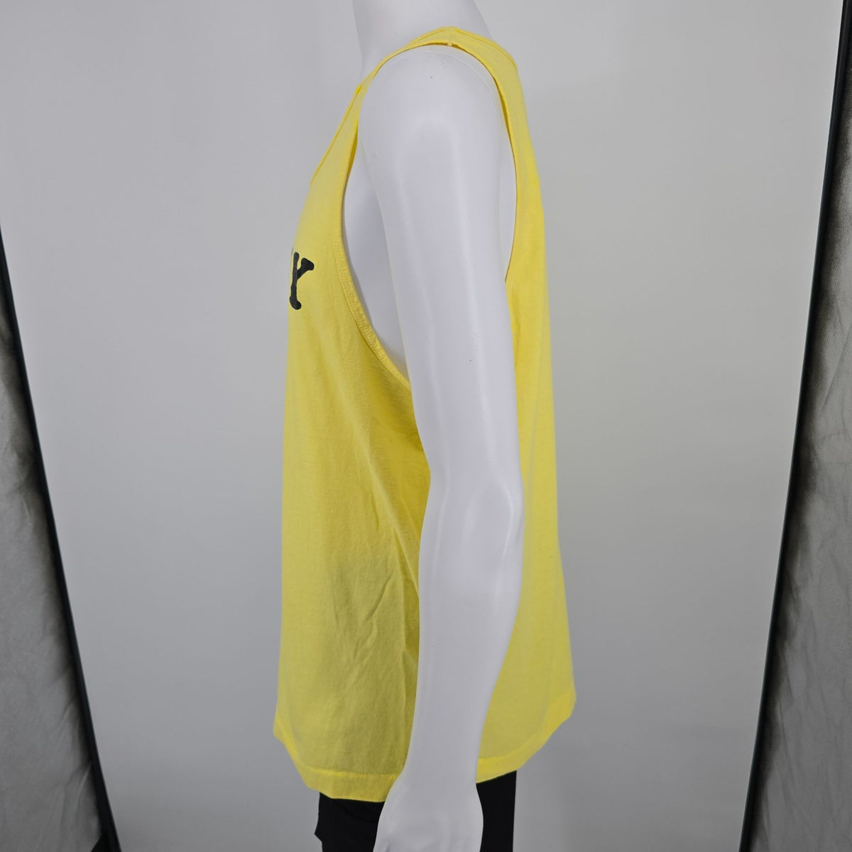 Vintage 1990s Fruit of the Loom "Army" Yellow Cotton Made in USA Tank Top (L)