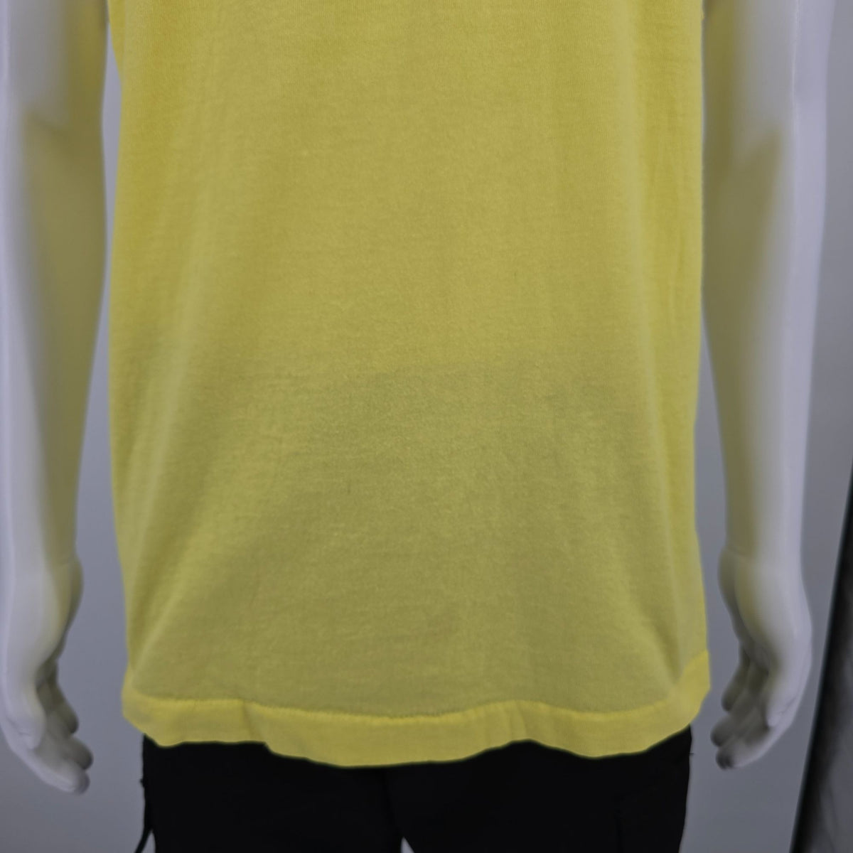 Vintage 1990s Fruit of the Loom "Army" Yellow Cotton Made in USA Tank Top (L)