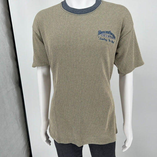 Vintage Cal Cru 1990s "Boulder Station Food & Beverage" Ribbed T-Shirt (XL)