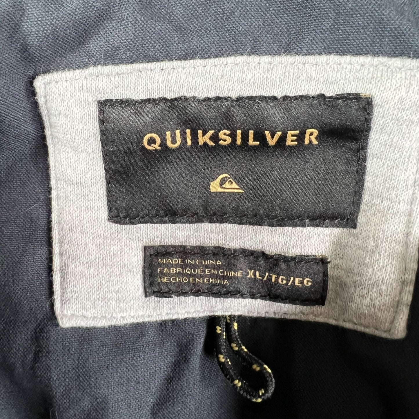 Quiksilver Men's Blue/Gray Canvas Utility Workwear Hooded Jacket (M/L)