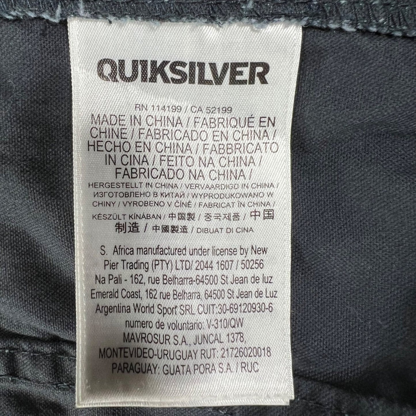 Quiksilver Men's Blue/Gray Canvas Utility Workwear Hooded Jacket (M/L)