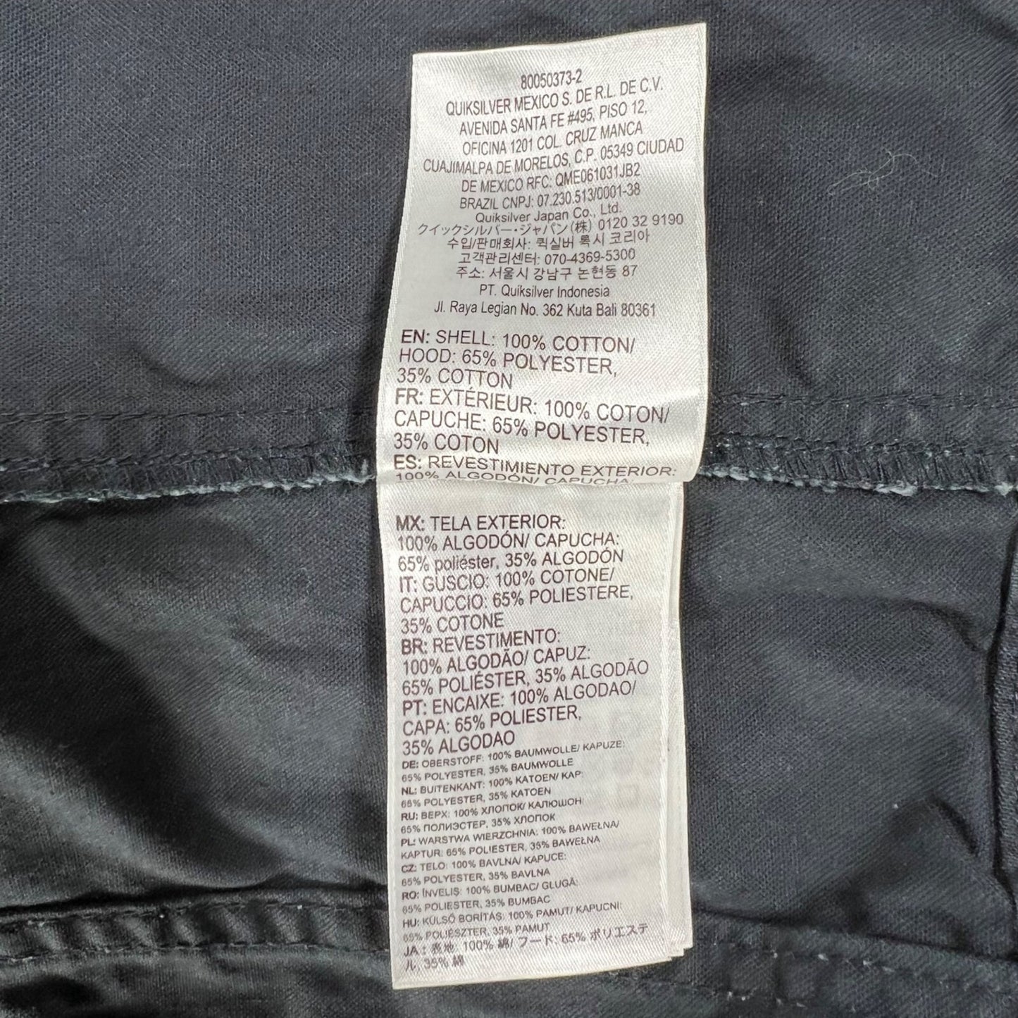 Quiksilver Men's Blue/Gray Canvas Utility Workwear Hooded Jacket (M/L)