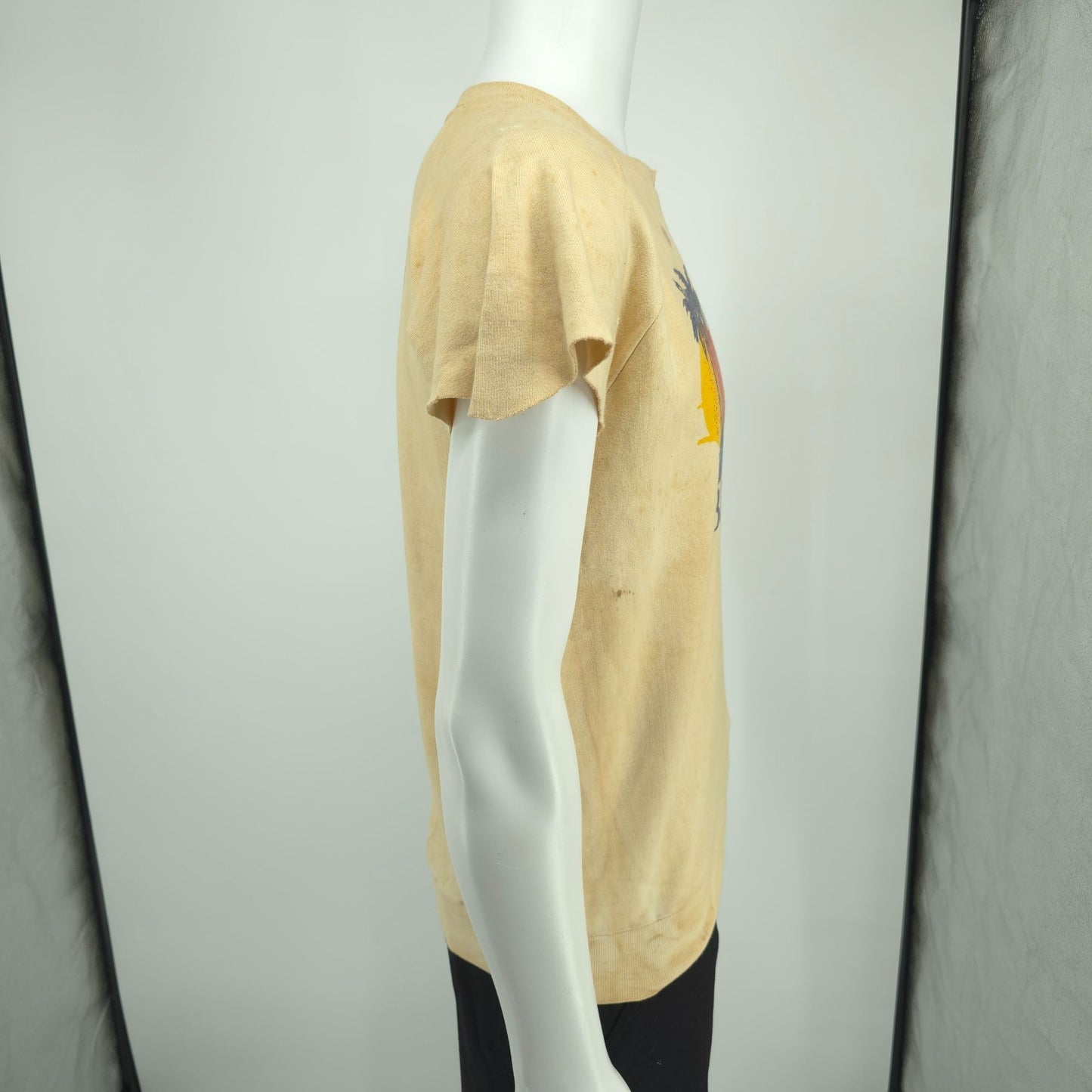Thrashed Vintage 1980s "It's Better in the Bahamas" Short Sleeve Sweatshirt (M)