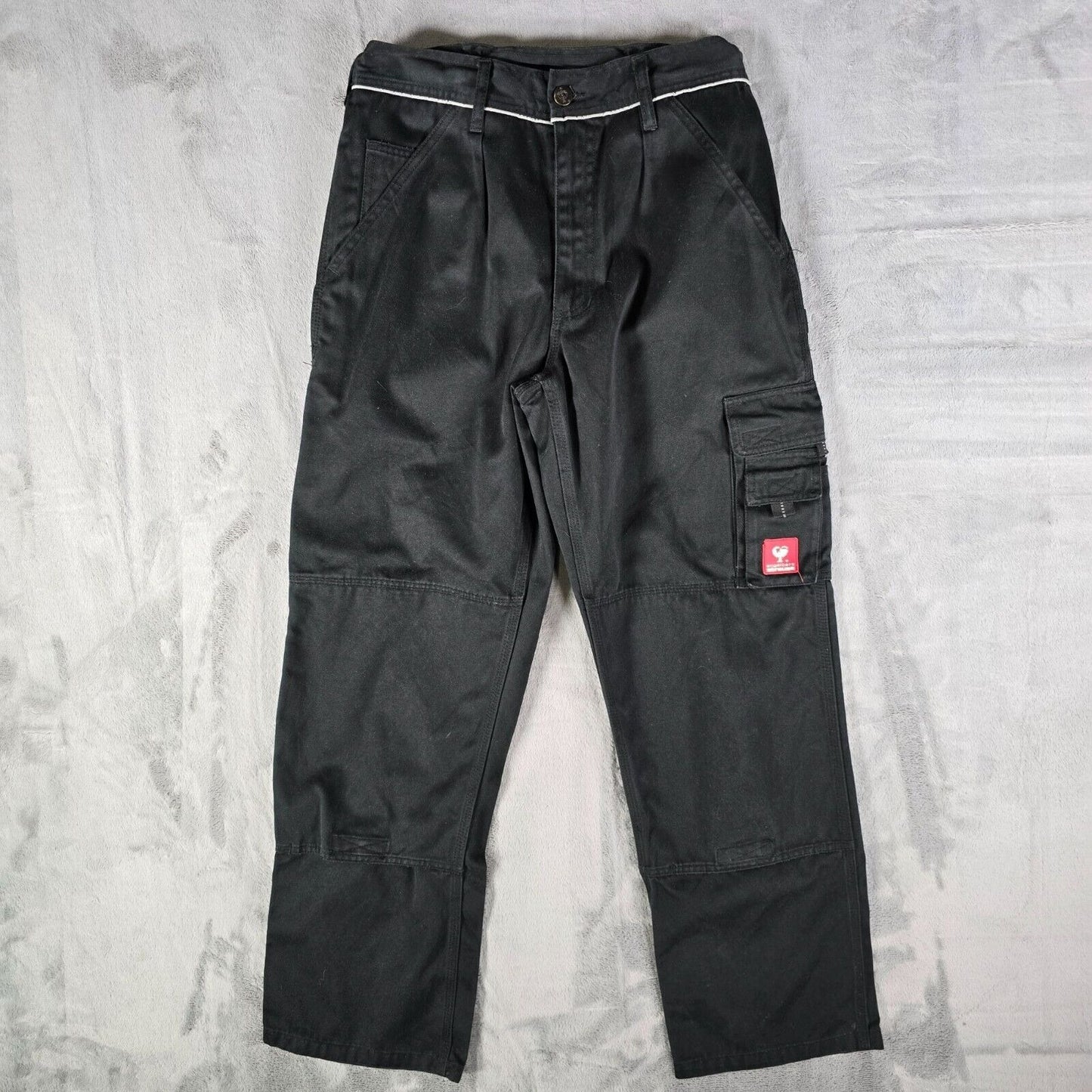 2010s Engelbert Strauss Black Reflective German Utility Work Pants (28x28)