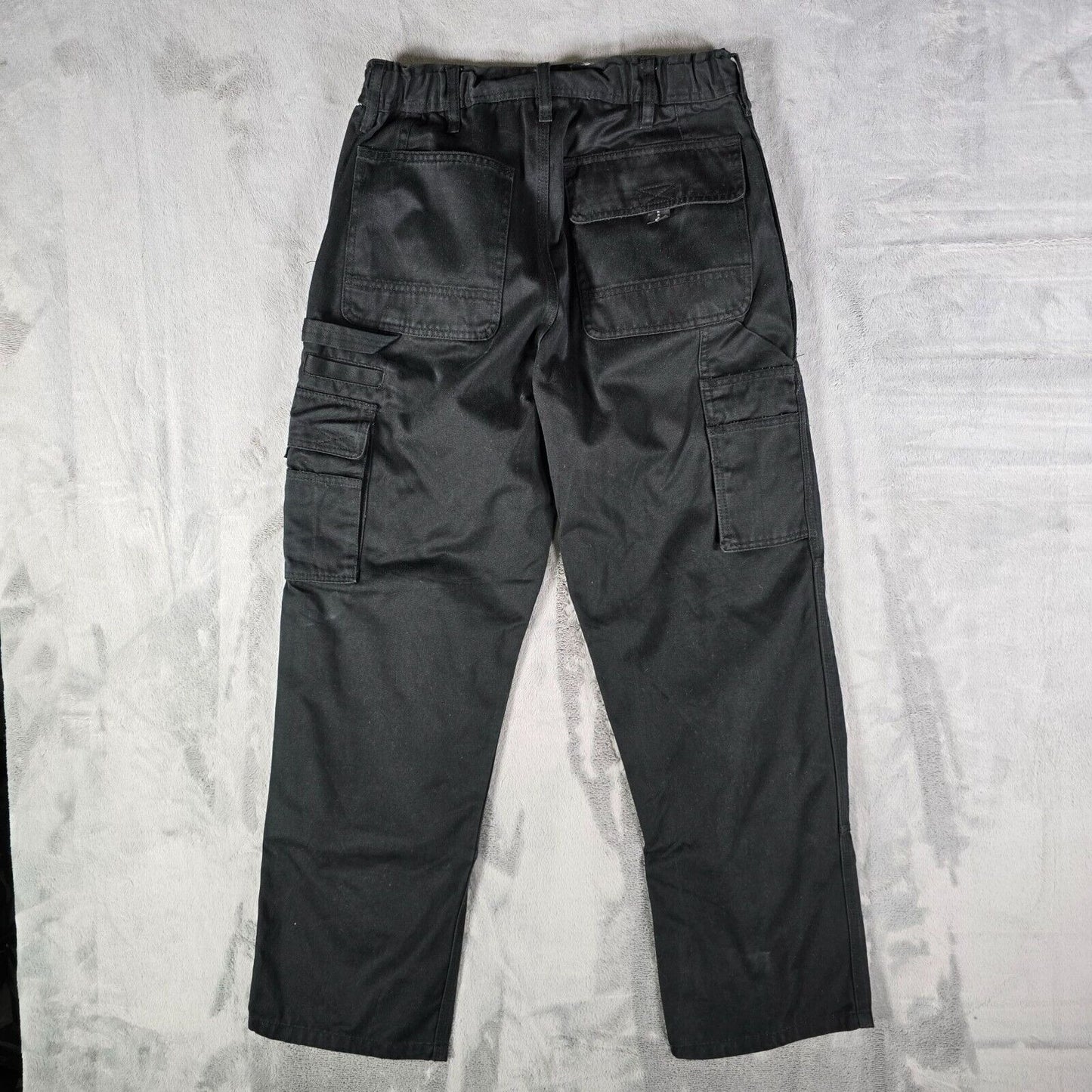 2010s Engelbert Strauss Black Reflective German Utility Work Pants (28x28)