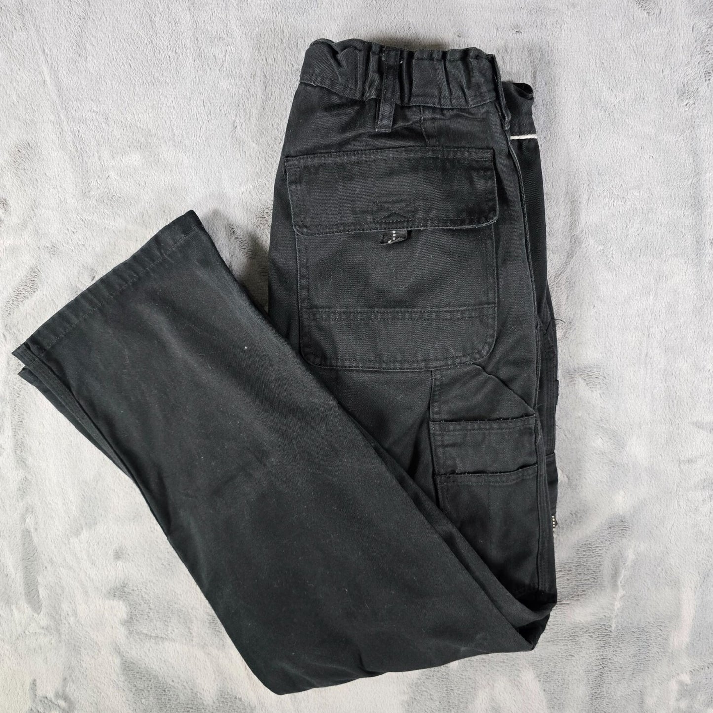 2010s Engelbert Strauss Black Reflective German Utility Work Pants (28x28)