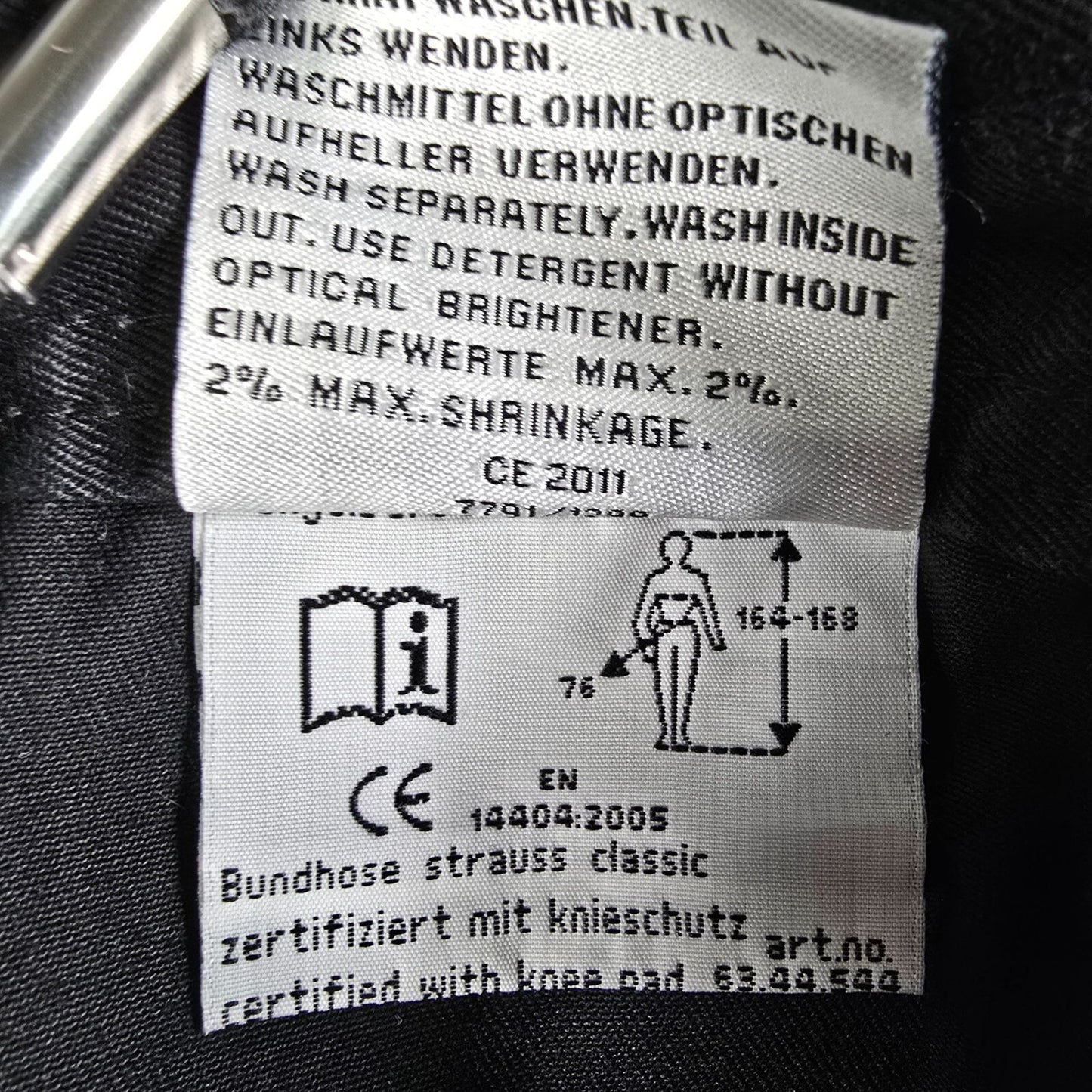 2010s Engelbert Strauss Black Reflective German Utility Work Pants (28x28)