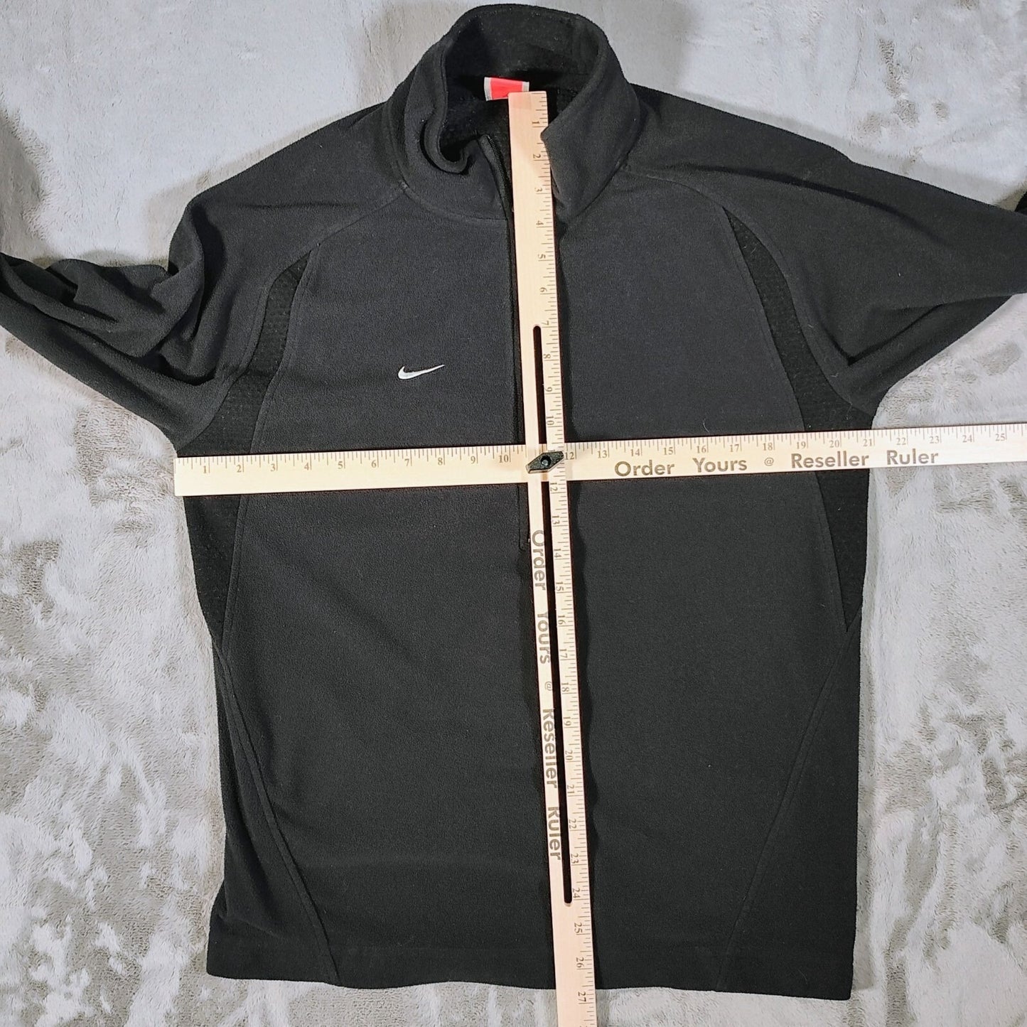 Nike Team Fit THERMA Y2K Mens Black Fleece Half-Zip Logo Track Jacket (Small)