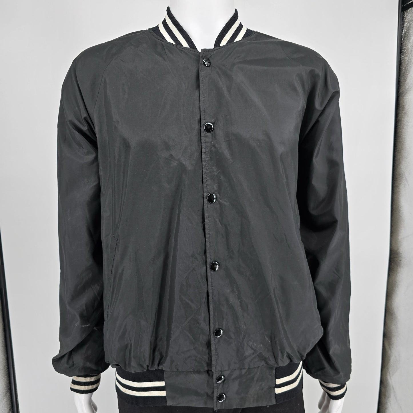 Vintage 1990s Hartwell Vanderbilt University Nylon Satin Bomber Jacket (XL)