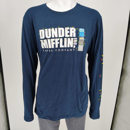 The Office Dunder Mifflin Christmas Lights and Cooler Long-sleeved T-Shirt (XL)