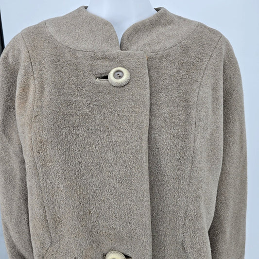 Distressed Vintage 1960s Diamond's Phoenix Forstmann's Wool Coat (Women's XL)