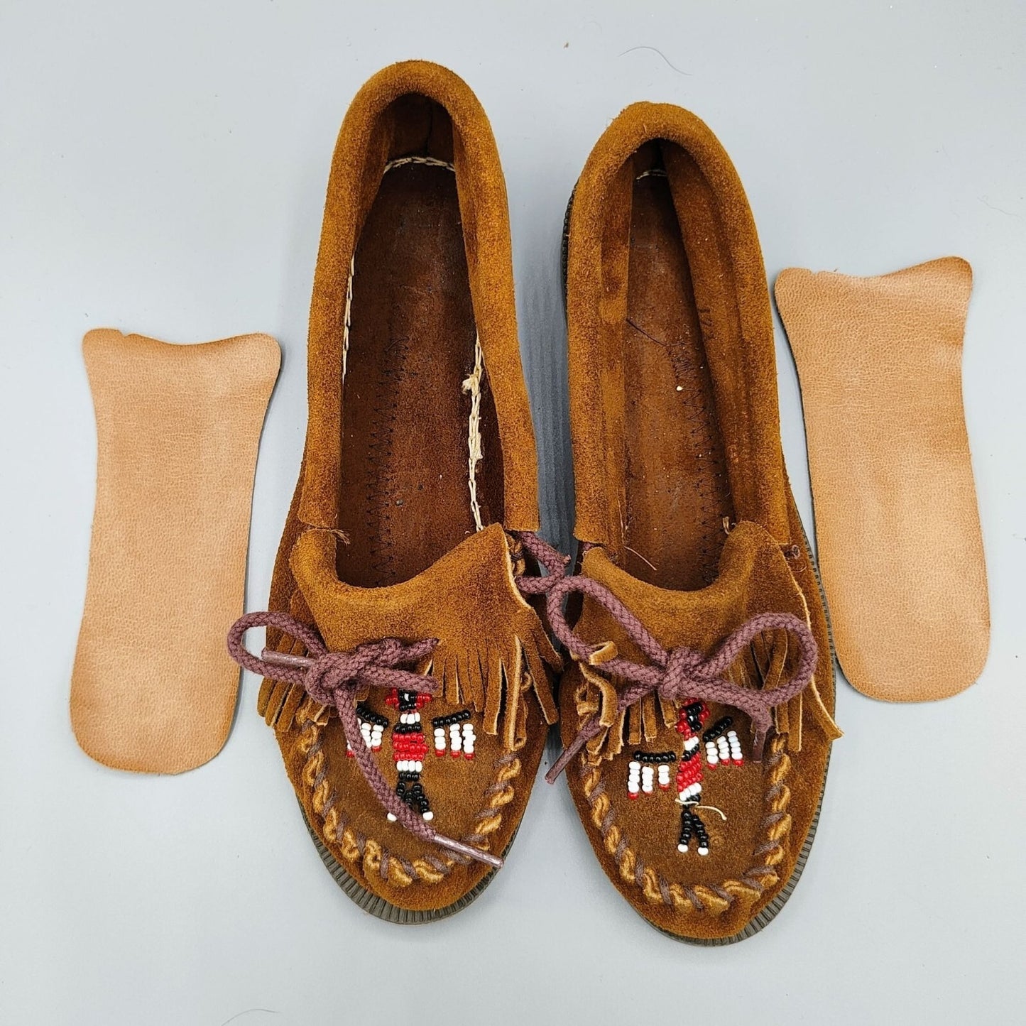 Minnetonka Moccasin Thunderbird Women's Brown Suede Loafers (US 5) *No insoles