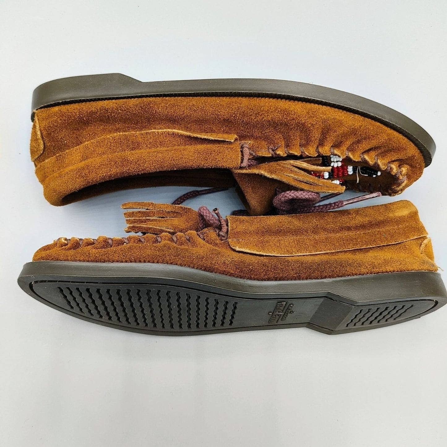 Minnetonka Moccasin Thunderbird Women's Brown Suede Loafers (US 5) *No insoles