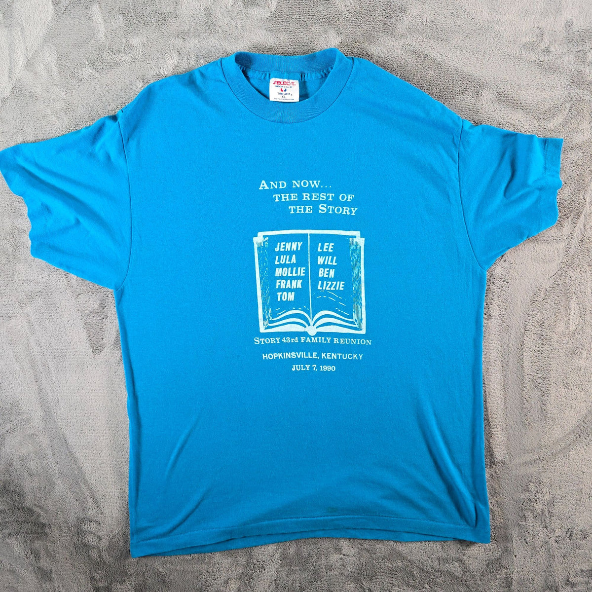 Vintage 1990 Selec-T Story 43rd Family Reunion Hopkinsville Kentucky T-Shirt (L)