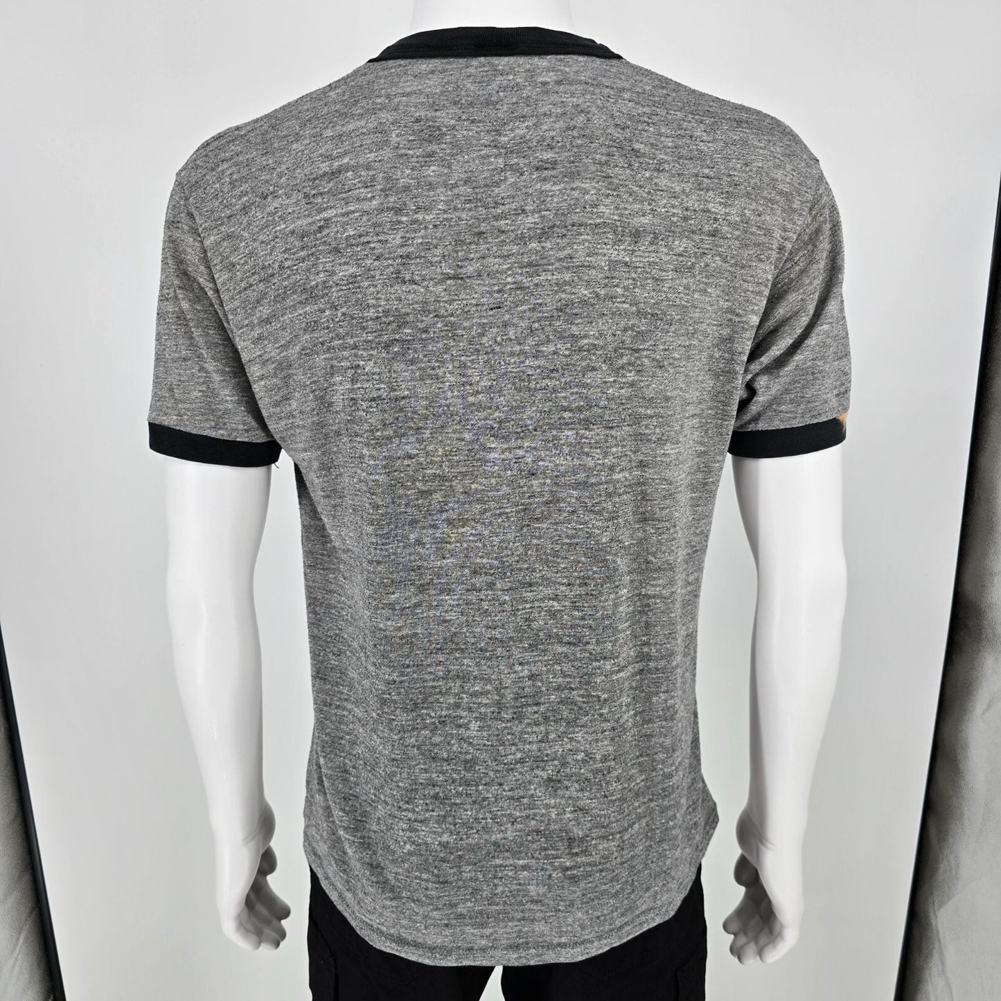 Vintage 1980s Jerzees West Point U.S.M.A Tri-blend Gray Ringer Tee T-Shirt (M/L)