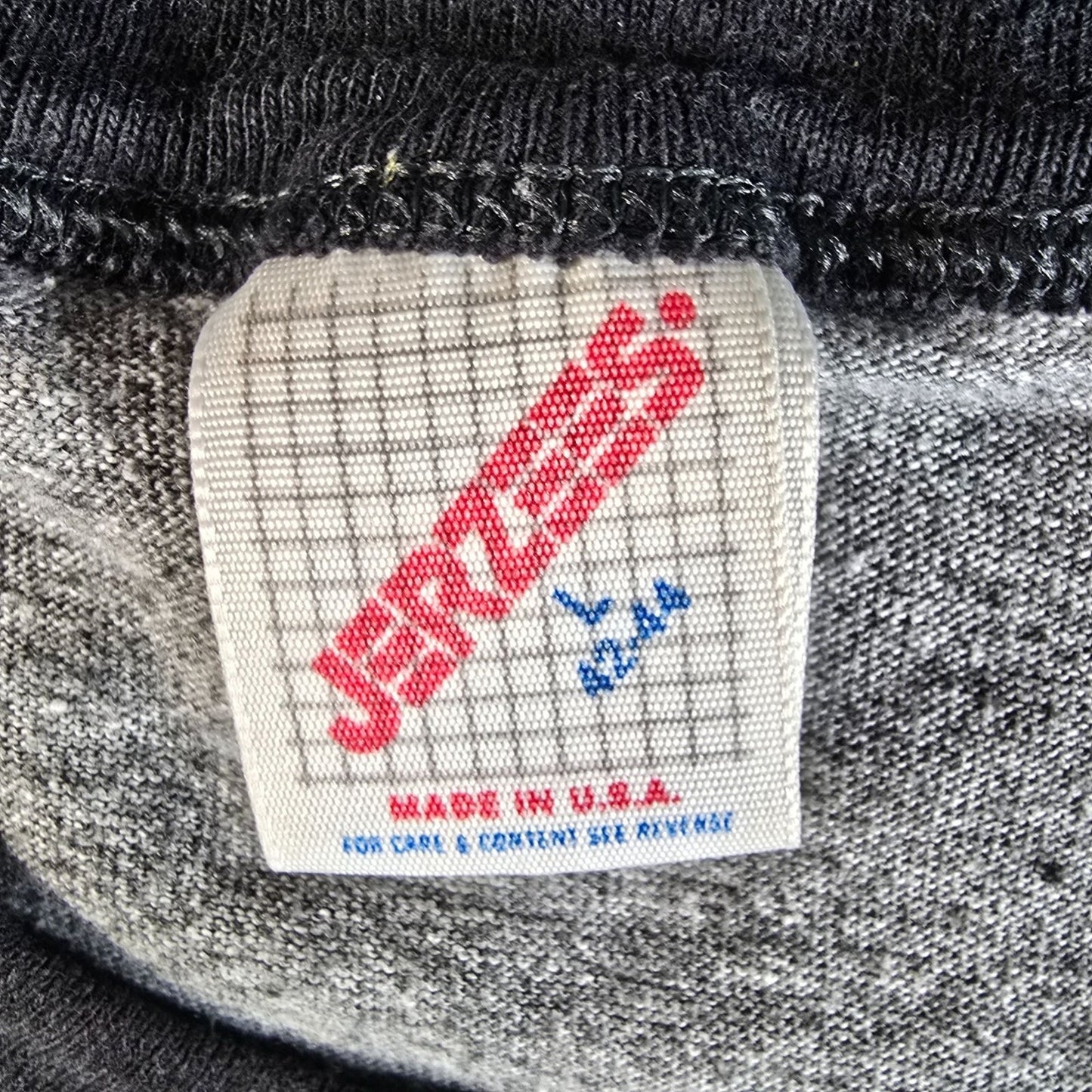 Vintage 1980s Jerzees West Point U.S.M.A Tri-blend Gray Ringer Tee T-Shirt (M/L)