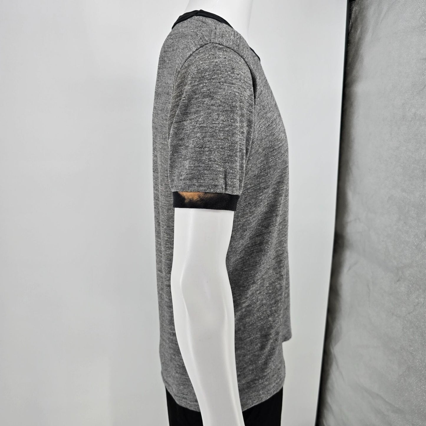 Vintage 1980s Jerzees West Point U.S.M.A Tri-blend Gray Ringer Tee T-Shirt (M/L)