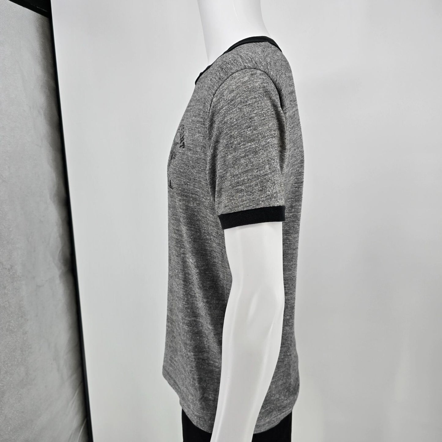 Vintage 1980s Jerzees West Point U.S.M.A Tri-blend Gray Ringer Tee T-Shirt (M/L)