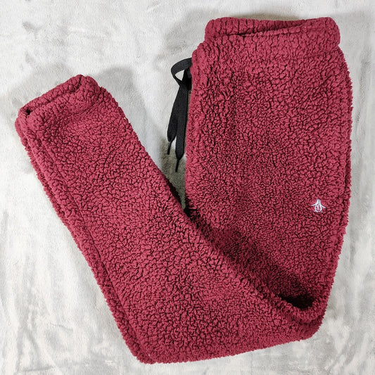 Original Penguin by Munsingwear Red Sherpa Fleece Mens Pajama Pants (Size Small)