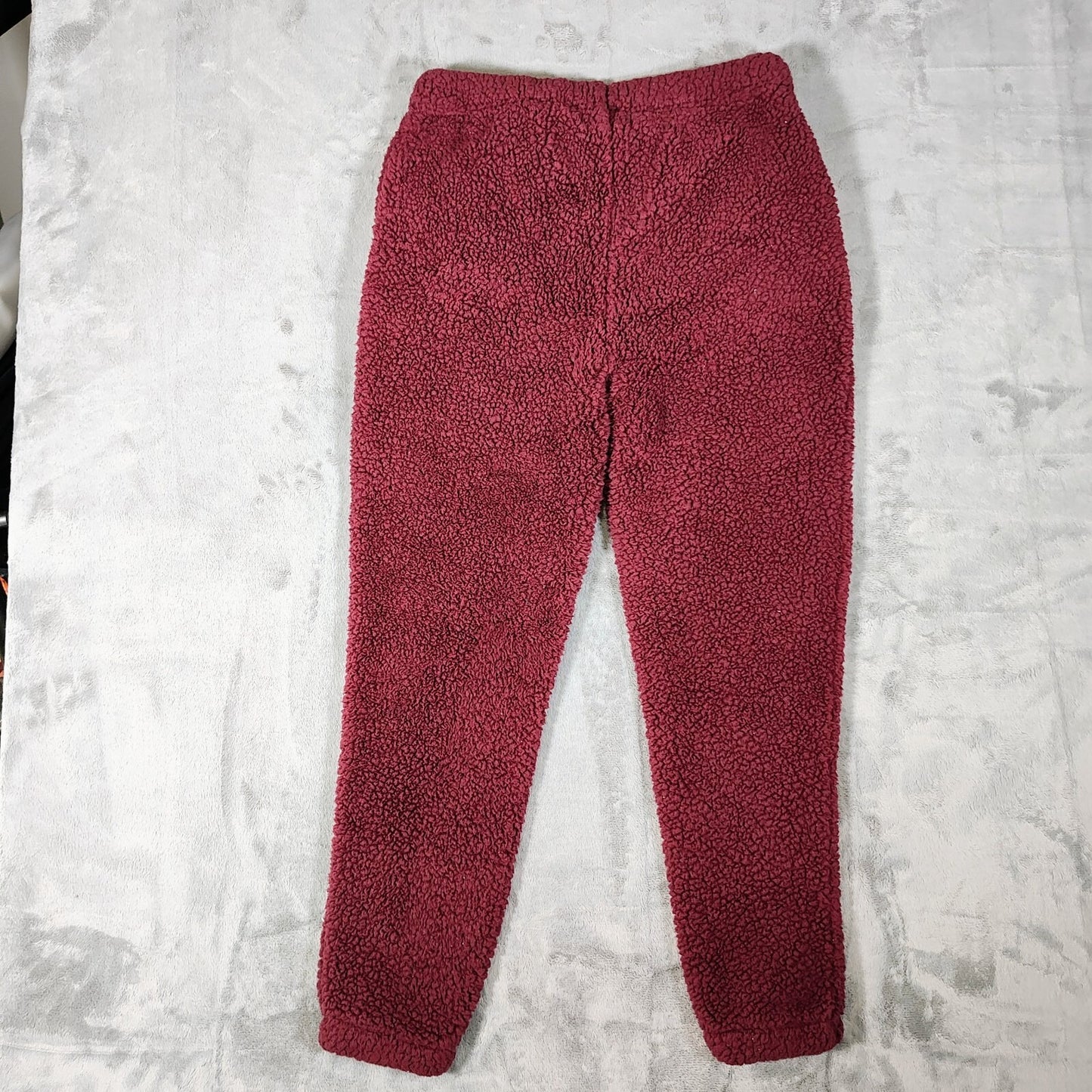 Original Penguin by Munsingwear Red Sherpa Fleece Mens Pajama Pants (Size Small)