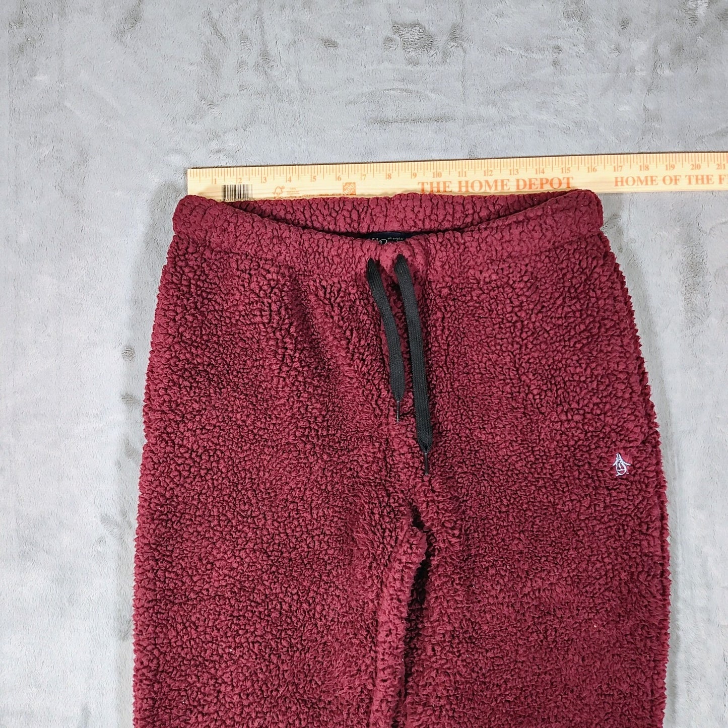 Original Penguin by Munsingwear Red Sherpa Fleece Mens Pajama Pants (Size Small)