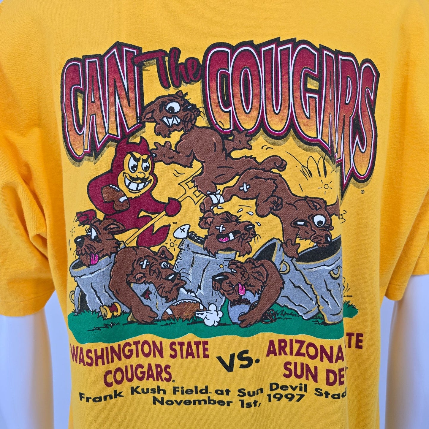 Vintage 1997 Washington State vs. Arizona State College Football T-Shirt (XL)