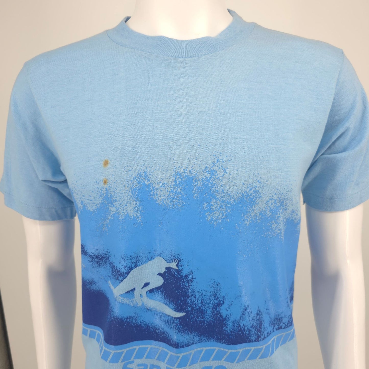 Vintage 1980s Power-T Hogenson San Diego Wrap Around Surf Graphic T-Shirt (S/M)