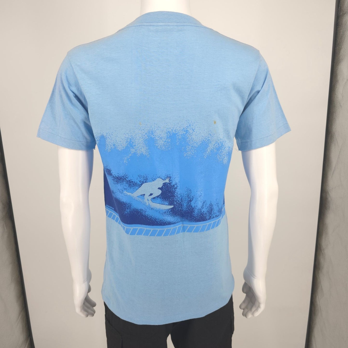 Vintage 1980s Power-T Hogenson San Diego Wrap Around Surf Graphic T-Shirt (S/M)