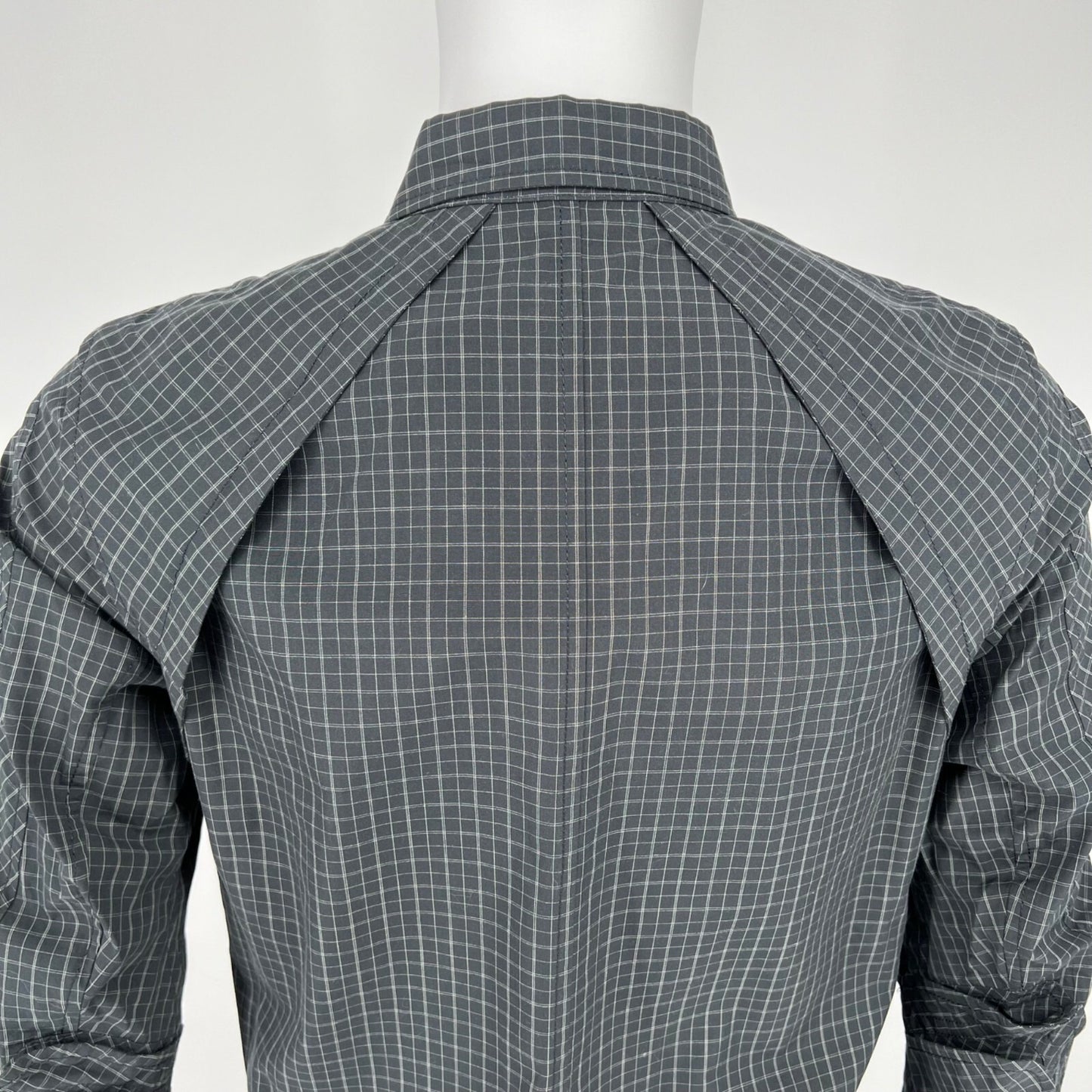 Christian Dada Masanori Morikawa Men's Black Layered Check Shirt (Size 34/XS)