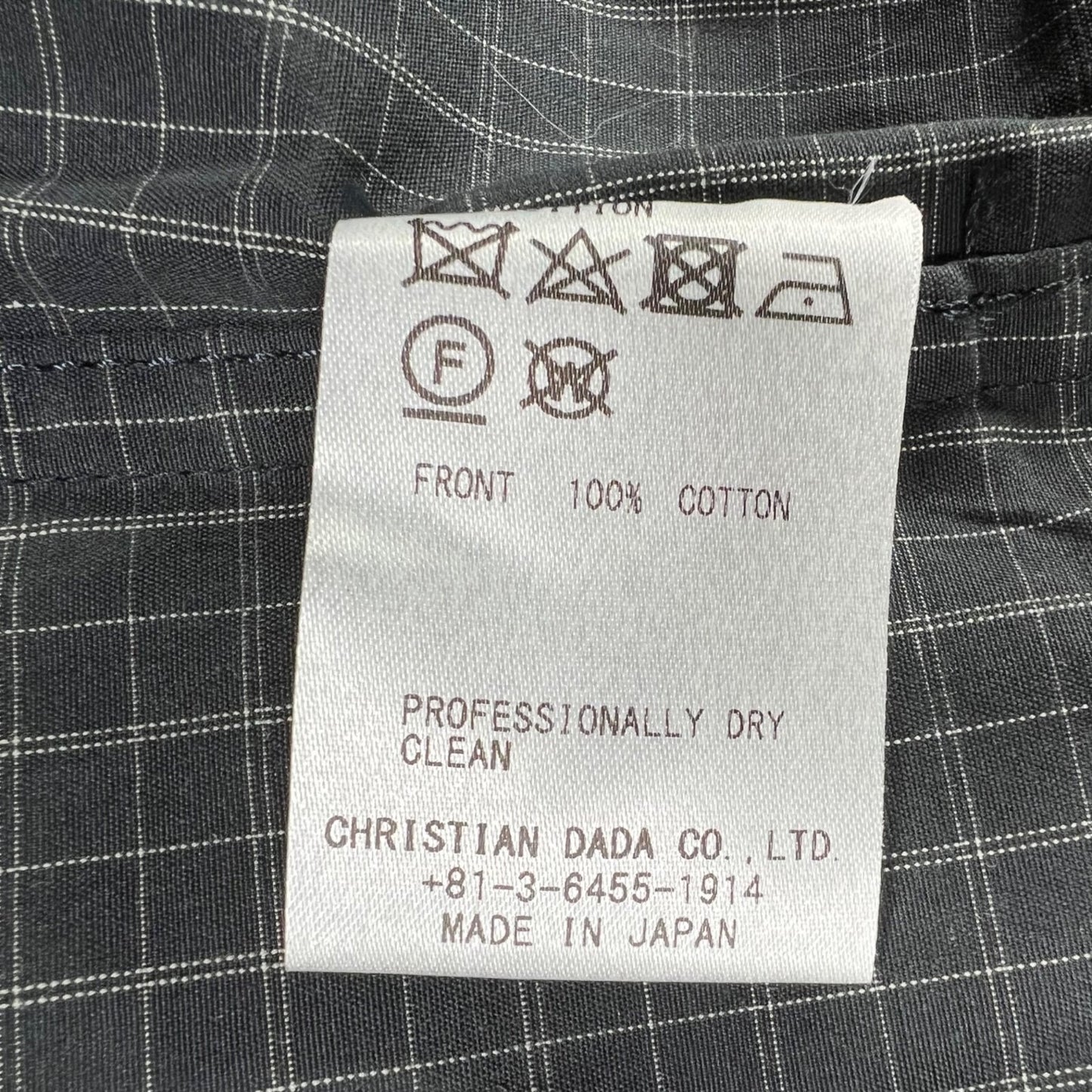 Christian Dada Masanori Morikawa Men's Black Layered Check Shirt (Size 34/XS)