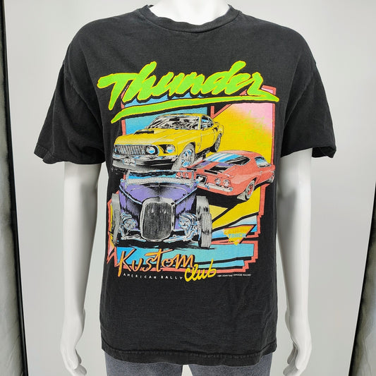 John Galt Thunder Kustom Club American Rally Made in USA Graphic T-Shirt (Large)