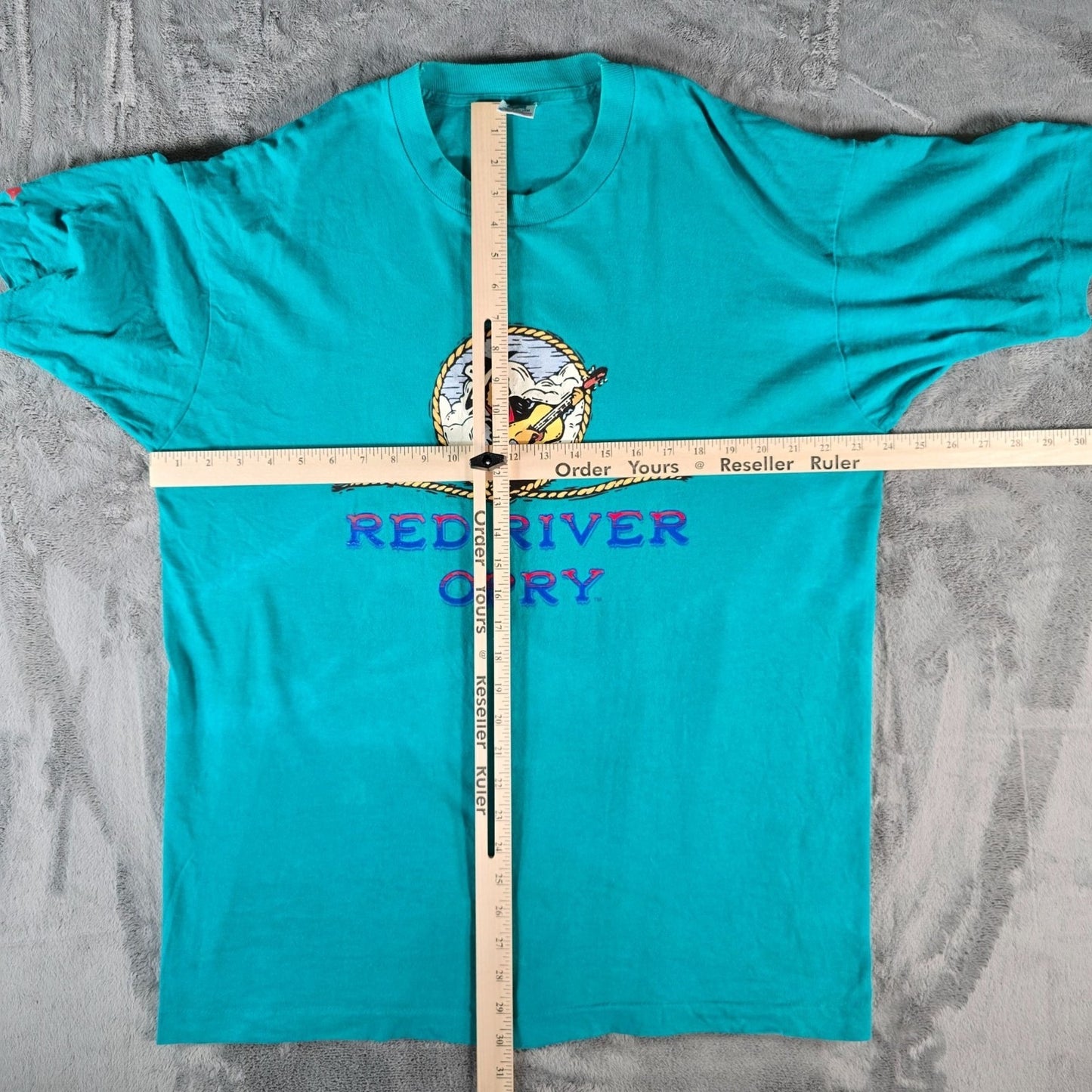 Vintage 1990s Teal Red River Opry Tempe, Arizona Country Music T-Shirt (XL)
