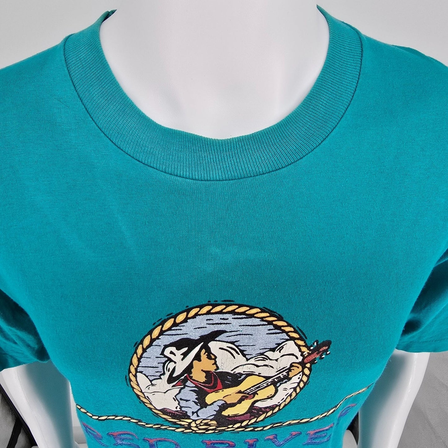 Vintage 1990s Teal Red River Opry Tempe, Arizona Country Music T-Shirt (XL)