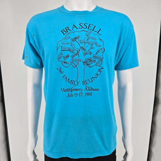Vintage 1988 Brassell 2nd Family Reunion Montgomery, Alabama T-Shirt (M/L)