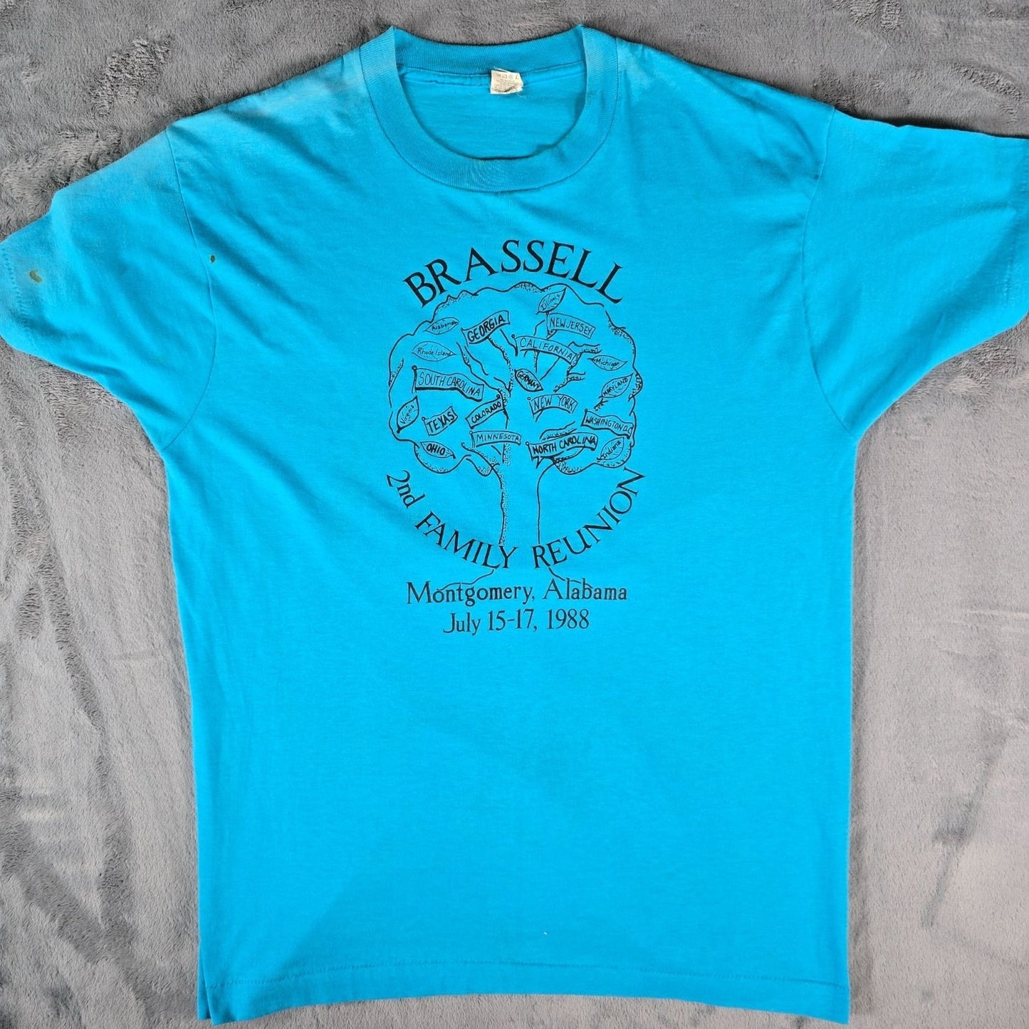 Vintage 1988 Brassell 2nd Family Reunion Montgomery, Alabama T-Shirt (M/L)