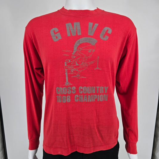 Vintage 1986 HEF-T GMVC Cross Country Champion Long Sleeve Wakefield T-Shirt (M)