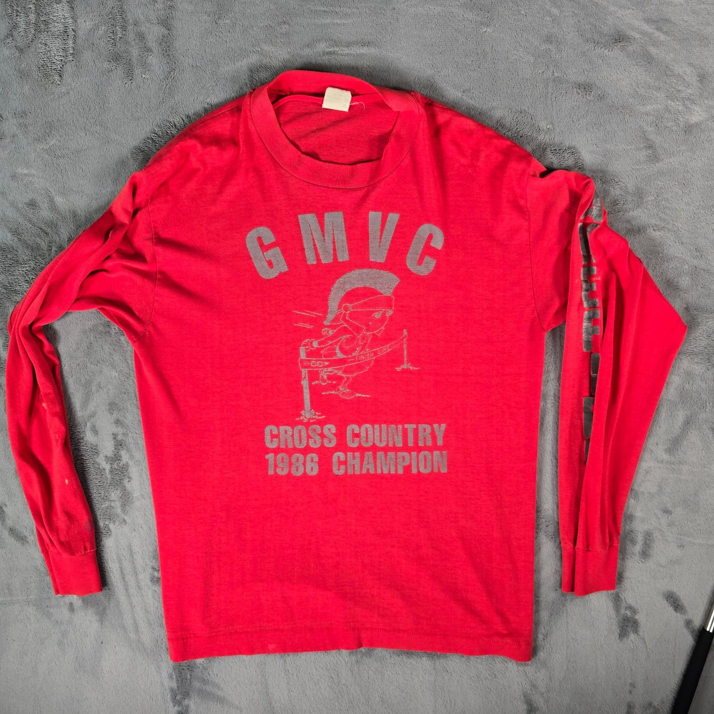 Vintage 1986 HEF-T GMVC Cross Country Champion Long Sleeve Wakefield T-Shirt (M)