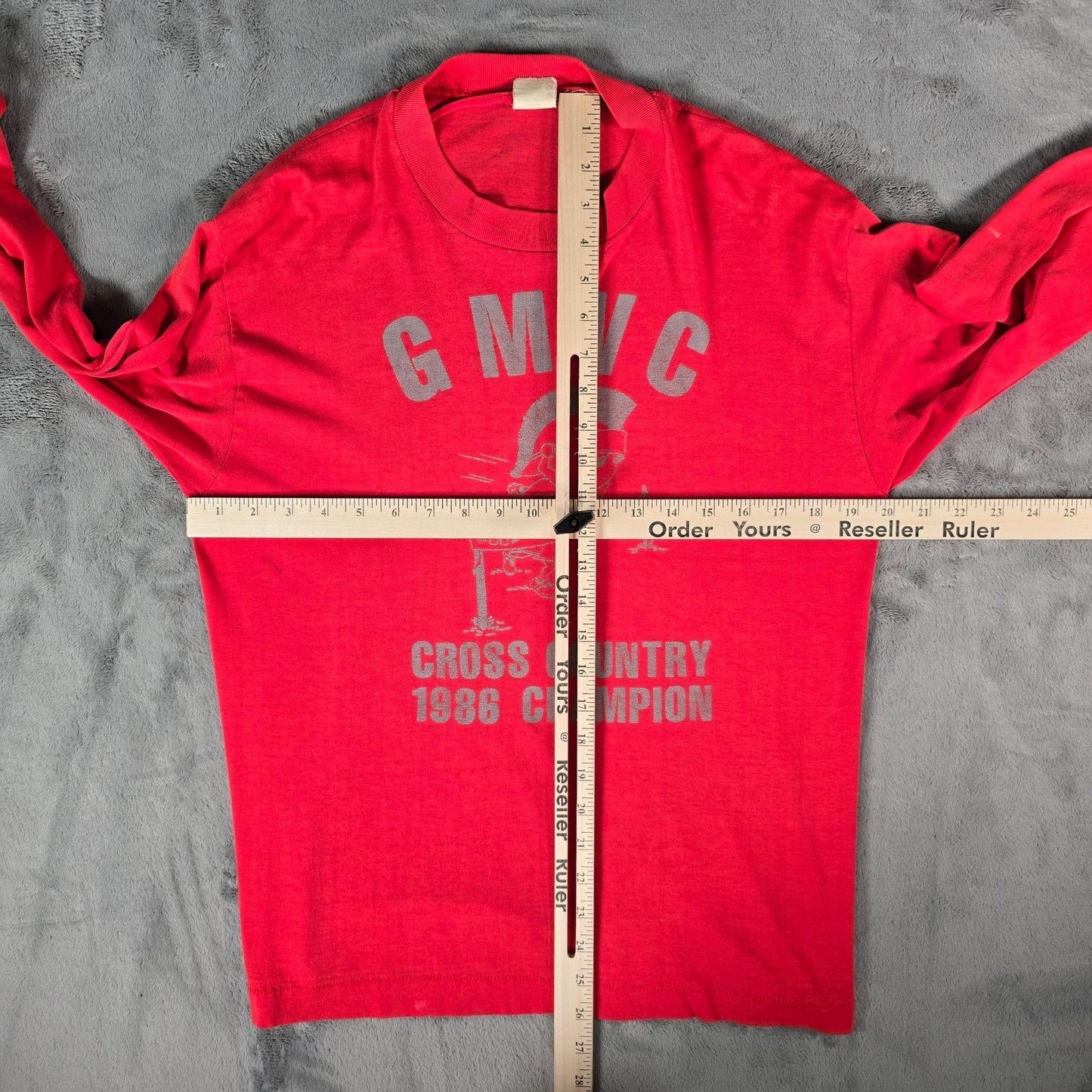 Vintage 1986 HEF-T GMVC Cross Country Champion Long Sleeve Wakefield T-Shirt (M)