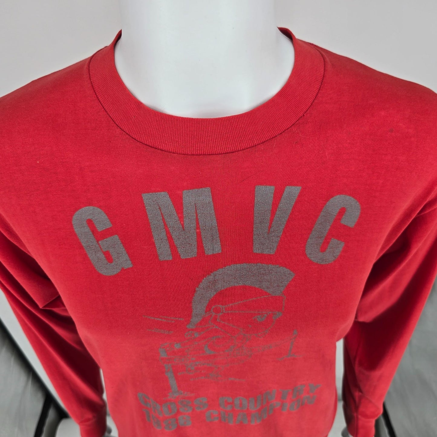 Vintage 1986 HEF-T GMVC Cross Country Champion Long Sleeve Wakefield T-Shirt (M)