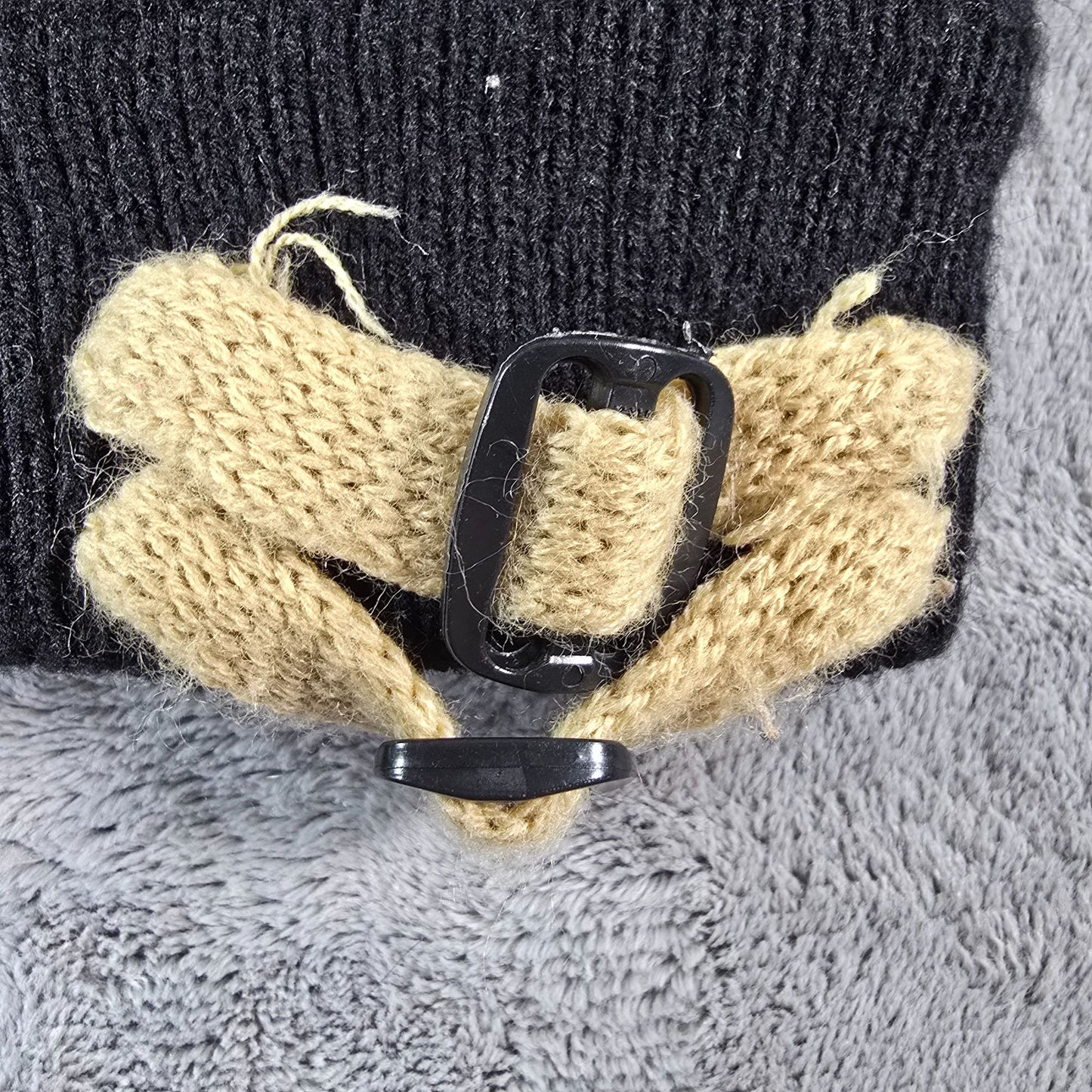 Vintage 1980s Costume Black/Cream Rib-Knit 15.5 inch Leg Warmer Gaiters