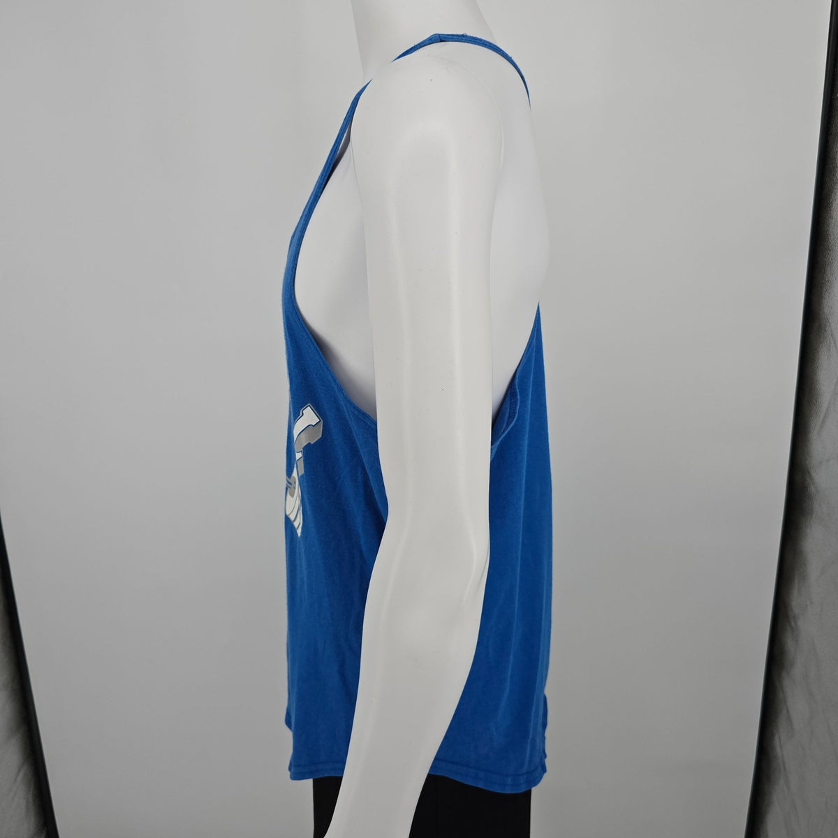 Vintage 1990s Pitbull Gym Blue Racerback Stringer Bodybuilding Tank Top (M)